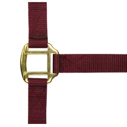 Licol nylon doublé cuir Norton Bordeaux