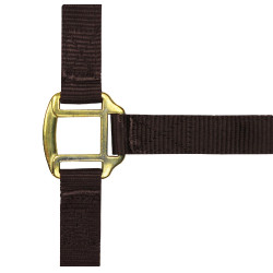 Nylon halster met lederen voering Norton Bruin