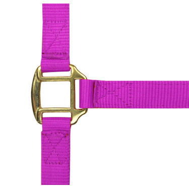 Nylon halster met lederen voering Norton Fuchsia Roze
