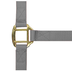 Nylon halster met lederen voering Norton Lichtgrijs