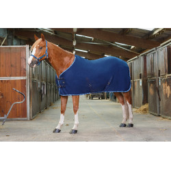 Chemise polaire Riding World avec sursangles croisées 230g Marine / bleu ciel Chemise polaire Riding World avec sursangles croisées 230g Marine / bleu ciel