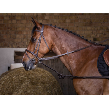 Enrênement caoutchouc Riding World Havane Marron