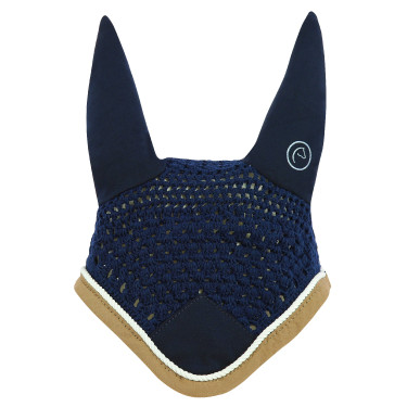 Bonnet chasse-mouches Equithème Polyfun Marine / taupe Bleu Bonnet chasse-mouches Equithème Polyfun Marine / taupe Bleu