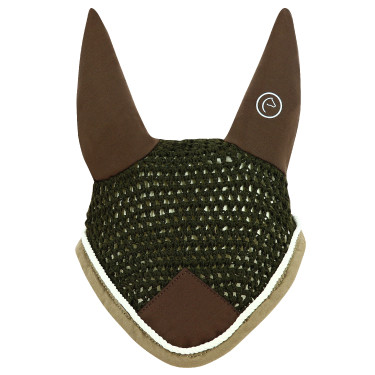 Bonnet chasse-mouches Equithème Polyfun Choco / taupe Marron Bonnet chasse-mouches Equithème Polyfun Choco / taupe Marron