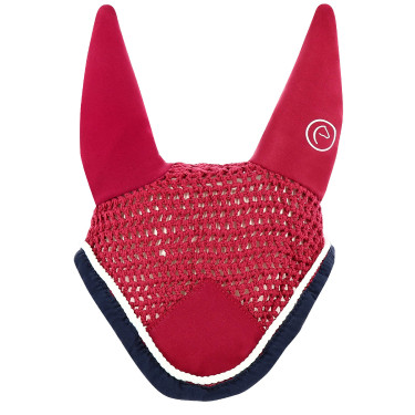 Bonnet chasse-mouches Equithème Polyfun Framboise / marine Rouge