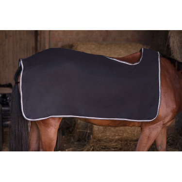 Zadeldeken Riding World fleece Zwart / grijs