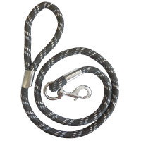 Laisse corde épaisse pour chien Anthracite / gris clair / blanc