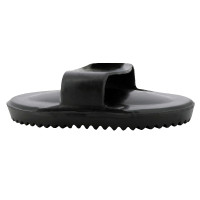 Étrille ovale caoutchouc creuse Noir