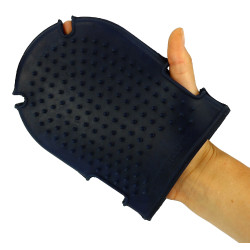 Gant étrille + brosse Bleu marine Gant étrille + brosse Bleu marine