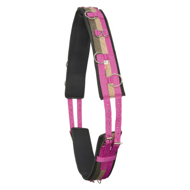 Nylon werk-singel Imperial Riding Deluxe Extra Roze met bloemenmotief Nylon werk-singel Imperial Riding Deluxe Extra Roze met bloemenmotief