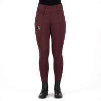 Legging d'équitation Easy Rider Don FullGrip Rose noire Bordeaux
