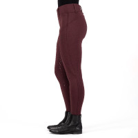 Legging d'équitation Easy Rider Don FullGrip Rose noire Bordeaux
