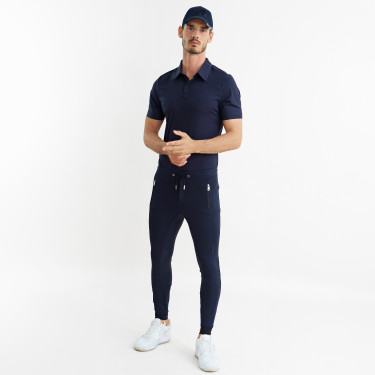 Euro-Star Athleisuremen FullGrip heren rijbroek Marineblauw