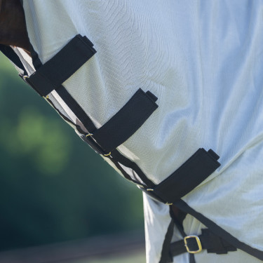 Couverture anti-mouches couvre-cou amovible Imperial Riding Reese Gris Argenté Couverture anti-mouches couvre-cou amovible Imperial Riding Reese Gris Argenté