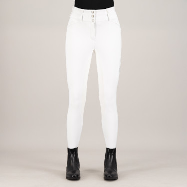 Pantalon d'équitation Euro-Star Aurelia Competition Grip Connect Full Blanc