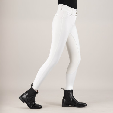Pantalon d'équitation Euro-Star Aurelia Competition Grip Connect Full Blanc