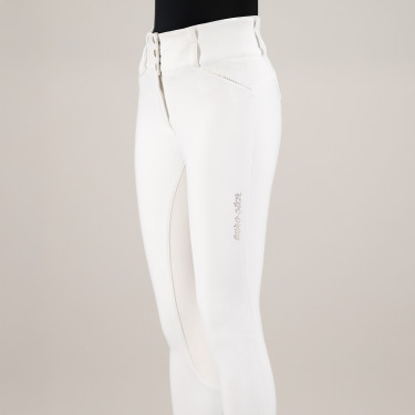 Pantalon d'équitation Euro-Star Aurelia Competition Grip Connect Full Blanc