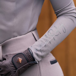 Lange mouwen polo Imperial Riding Parla dames Houtskool Grijs