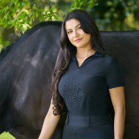 Polo shirt Imperial Riding Grandprix femme Noir