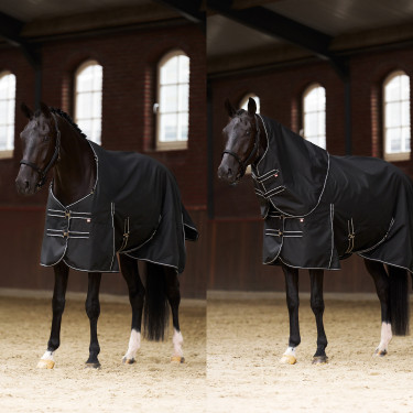 Couverture de paddock Imperial Riding Basic avec couvre-cou amovible 300gr Noir