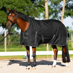 Couverture de paddock Imperial Riding Basic avec couvre-cou haut 400gr Noir