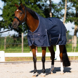 Imperial Riding Basic paddockdeken met hoge hals en fleece Marine Marineblauw