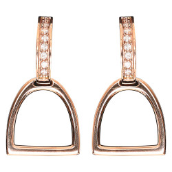 Boucles d'oreilles étrier HV Polo Lotta femme Rose gold