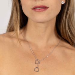 HV Polo Lotta zilveren stijgbeugelketting voor dames Zilver