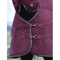 ComFiTec Essential Turnout Weatherbeeta 50g combo deken Bordeaux / marineblauw