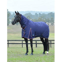 ComFiTec Essential Turnout Weatherbeeta 50g combo deken Marine / bordeaux Blauw