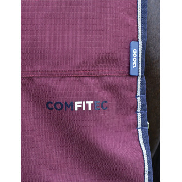Couverture ComFiTec Essential Turnout Weatherbeeta 50g cou détachable Bordeaux / marine