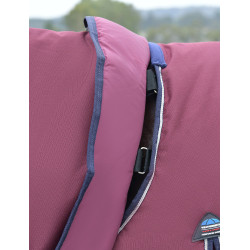 ComFiTec Essential Turnout Weatherbeeta deken 50 g met afneembare hals Bordeaux / marineblauw