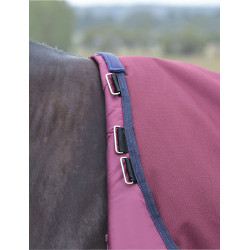 ComFiTec Essential Turnout Weatherbeeta deken 50 g met afneembare hals Bordeaux / marineblauw