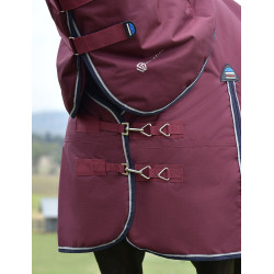 Couverture ComFiTec Essential Turnout Weatherbeeta 50g cou détachable Bordeaux / marine