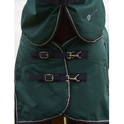 Deken ComFiTec Plus Dynamic Turnout Weatherbeeta 100 g met afneembare hals Bosgroen / marineblauw