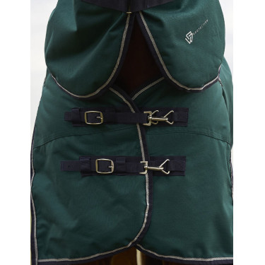 Deken ComFiTec Plus Dynamic Turnout Weatherbeeta 100 g met afneembare hals Bosgroen / marineblauw Deken ComFiTec Plus Dynamic Turnout Weatherbeeta 100 g met afneembare hals Bosgroen / marineblauw