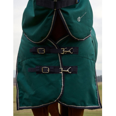 Deken ComFiTec Plus Dynamic Weatherbeeta 0 g met afneembare hals Bosgroen / marineblauw