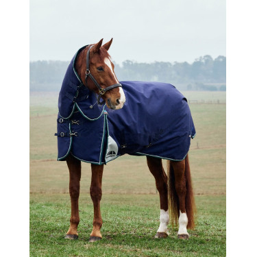 Deken ComFiTec Plus Dynamic Weatherbeeta 0 g met afneembare hals Marine / bosgroen Blauw