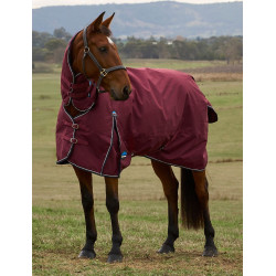 Couverture ComFiTec Prelim Turnout Weatherbeeta Combo 0g Bordeaux / marine