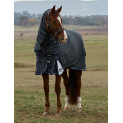 Couverture ComFiTec Ultra Turnout Weatherbeeta cou détachable 100 g Noir