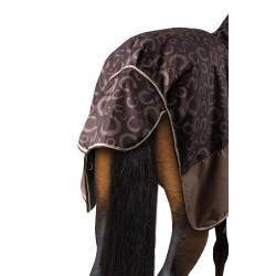 Couverture d'extérieur légère Glasgow avec couvre-encolure Horze Prune au chocolat