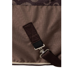 Couverture d'extérieur légère Glasgow avec couvre-encolure Horze Prune au chocolat