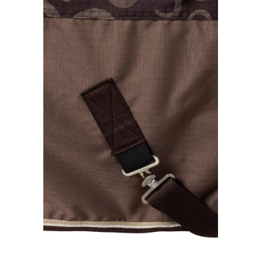 Couverture d'extérieur légère Glasgow avec couvre-encolure Horze Prune au chocolat