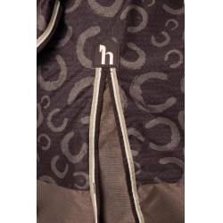 Couverture d'extérieur légère Glasgow avec couvre-encolure Horze Prune au chocolat