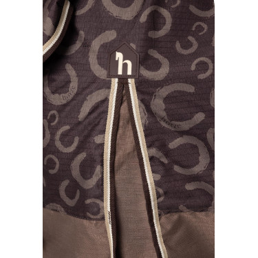 Couverture d'extérieur légère Glasgow avec couvre-encolure Horze Prune au chocolat