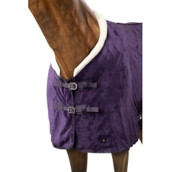 Couverture polaire Lincoln avec tour d'encolure en fourrure Horze Morelle noire