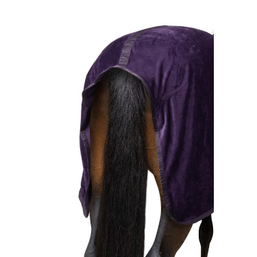 Couverture polaire Lincoln avec tour d'encolure en fourrure Horze Morelle noire