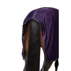 Lincoln fleece deken met nekrand van bont Horze Zwarte nachtschade