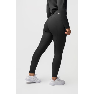 Pantalon d'équitation thermique Horze Grand Prix Pro grip intégral femme Noir