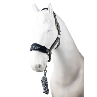 Halster en leadrope Horze Magic Stormgrijs